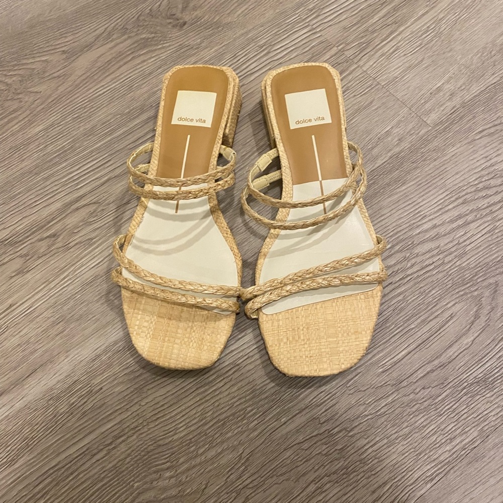 dolce vita raffia sandals